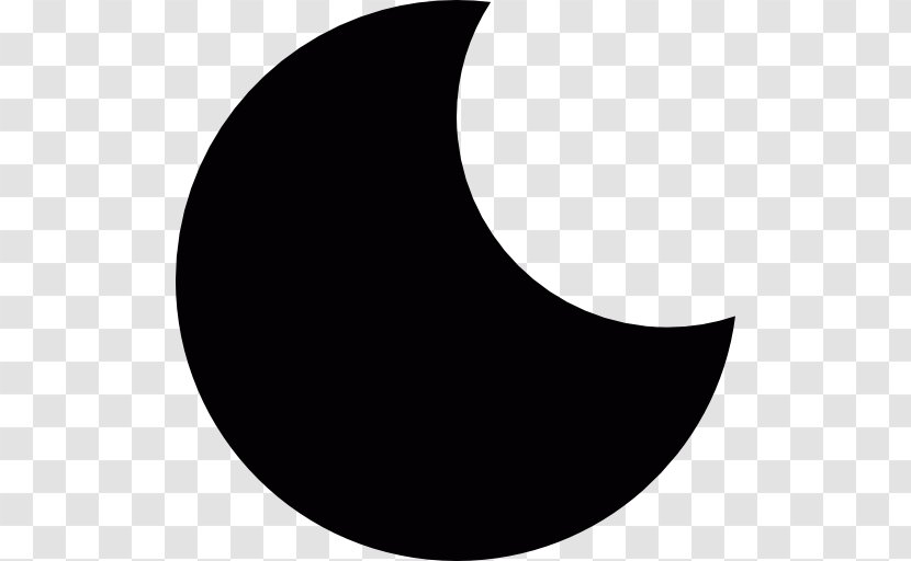 Moon Crescent Lunar Phase Shape Clip Art - Monochrome Transparent PNG