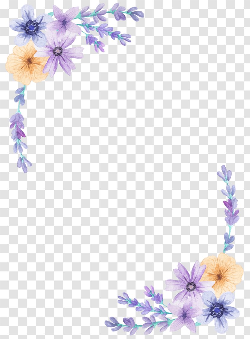 Borders And Frames Flower Floral Design Clip Art - Lilac - Lavender ...
