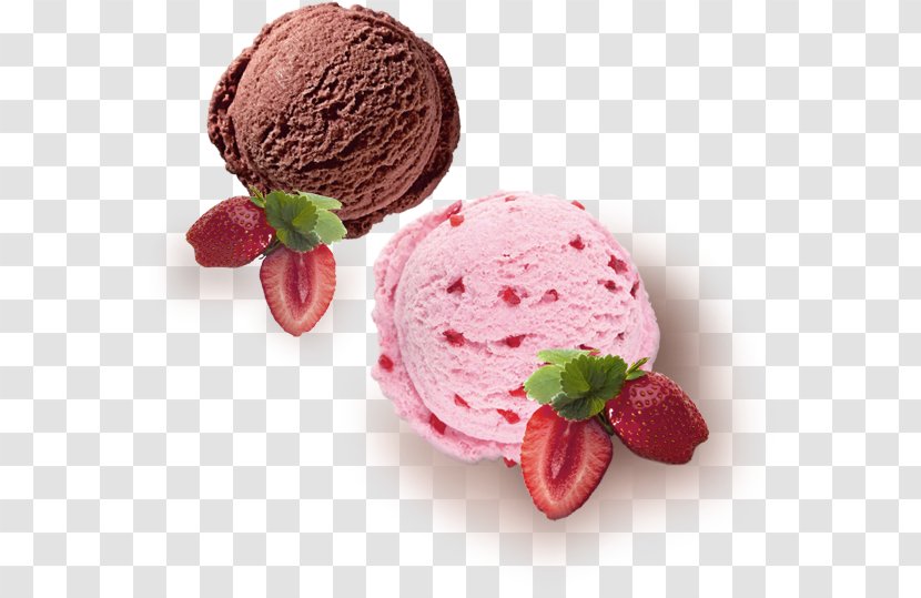 Chocolate Ice Cream Gelato Strawberry Sorbet - Vanilla - Pink Fresh Decorative Patterns Transparent PNG