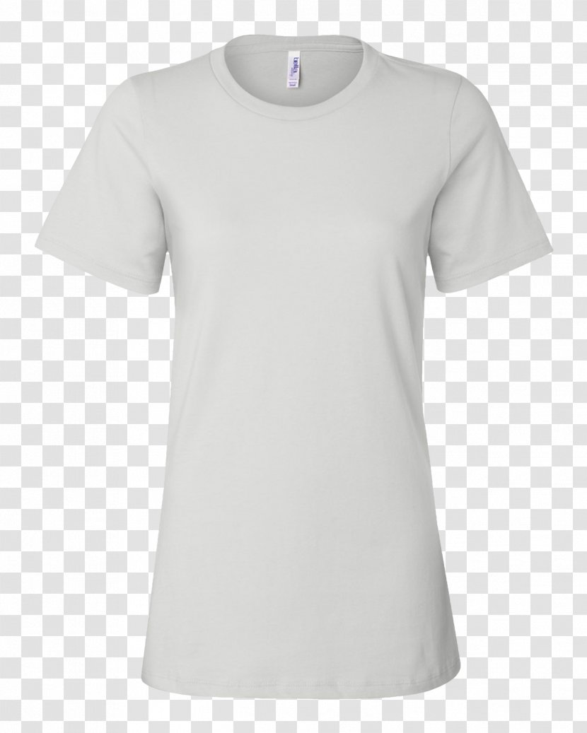 T-shirt Neckline Crew Neck Sleeve - White - Short Transparent PNG