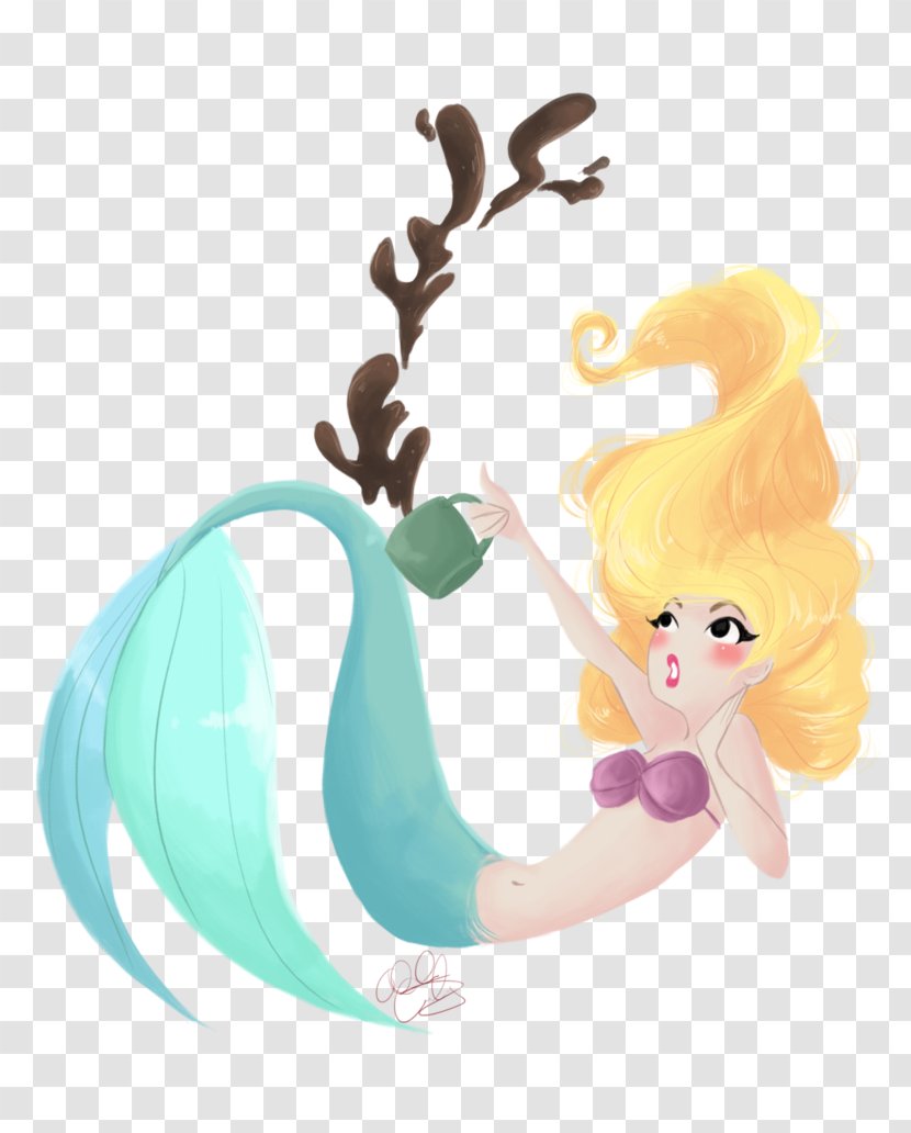Mermaid Animated Cartoon Figurine Transparent PNG