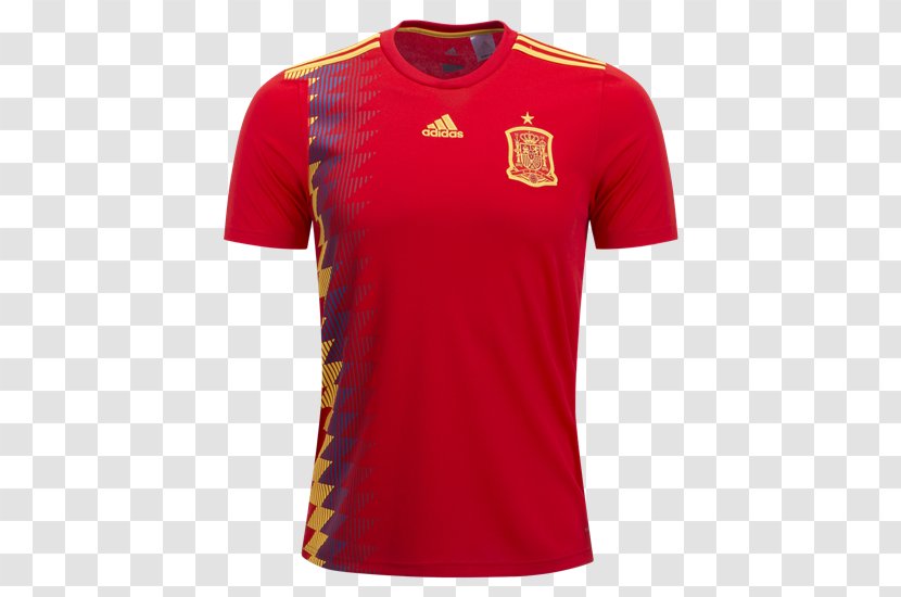2018 World Cup Spain National Football Team T-shirt FIFA Opening Ceremony Live Performances, Singers, Dancers & Guests Jersey - Active Shirt Transparent PNG