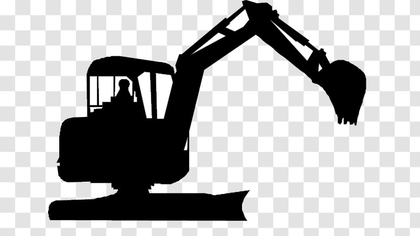 Compact Excavator Architectural Engineering Heavy Machinery Stock Photography - Monochrome Transparent PNG