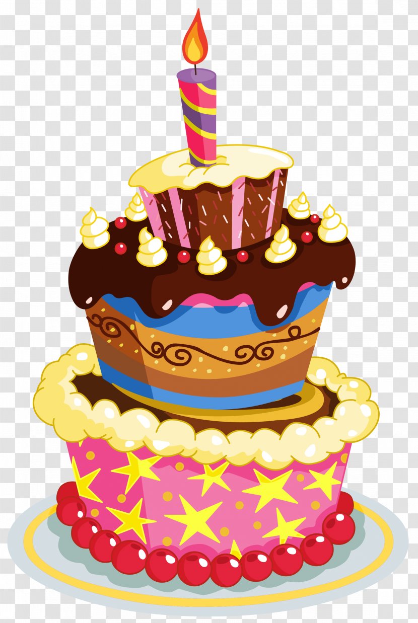 Birthday Cake Clip Art - Candle - Colorful Clipart Transparent PNG