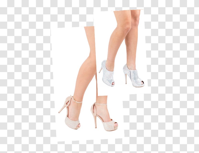 High-heeled Shoe Sandal Ankle - Flower - Peeptoe Transparent PNG