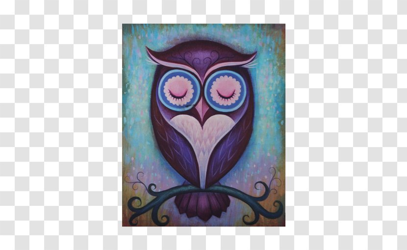 Sleeping Owl Printing Painting Paper - Rock Art Transparent PNG