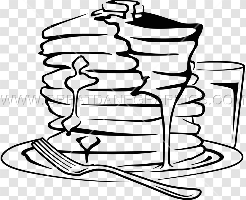 Pancake Drawing Line Art Clip - Organism - Pancakes Transparent PNG