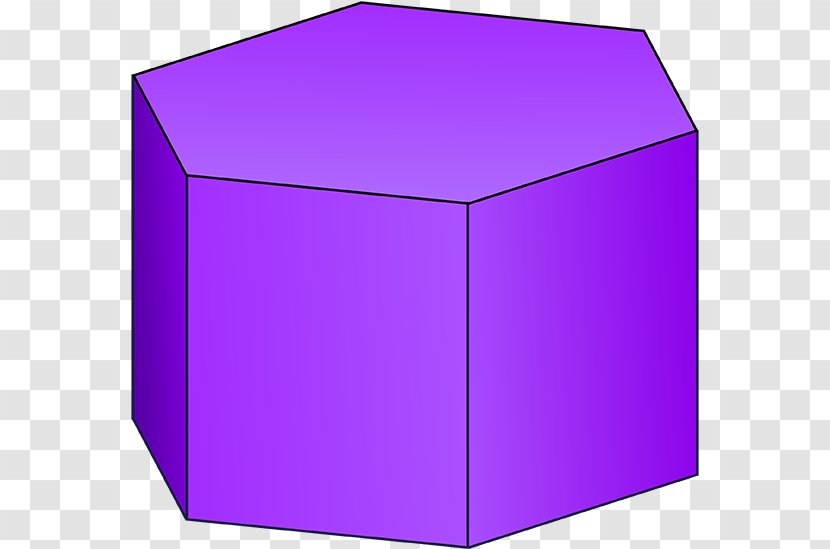 Hexagonal Prism Geometric Shape Net - Purple - Pyramid Solid Geometry Transparent PNG