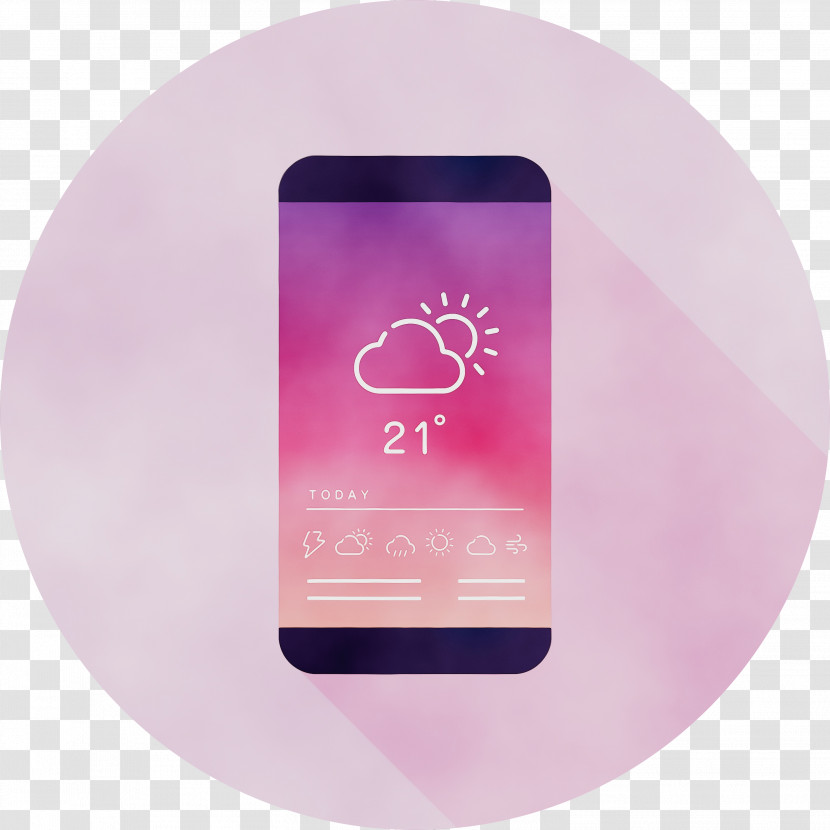 Weather Weather Icon Watercolor Paint Wet Ink Transparent PNG