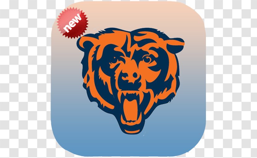 Chicago Bears NFL Wall Decal Sticker - Orange Transparent PNG
