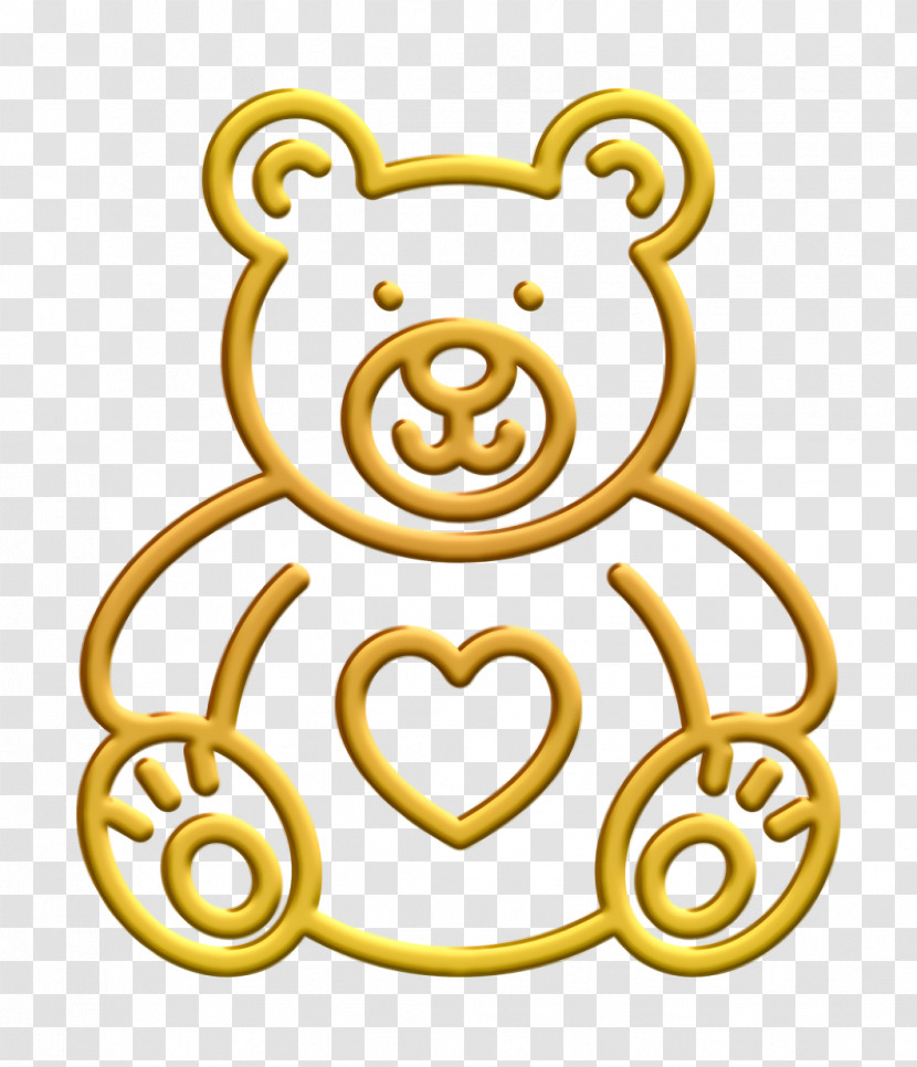 Lovely Teddy Bear Icon Saint Valentine Lineal Icon Heart Icon Transparent PNG