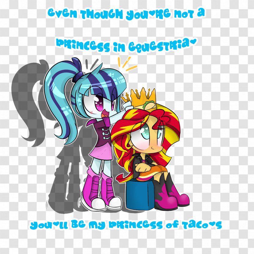 Pony Taco Sunset Shimmer Pinkie Pie Trixie - Frame - Tuesday Transparent PNG