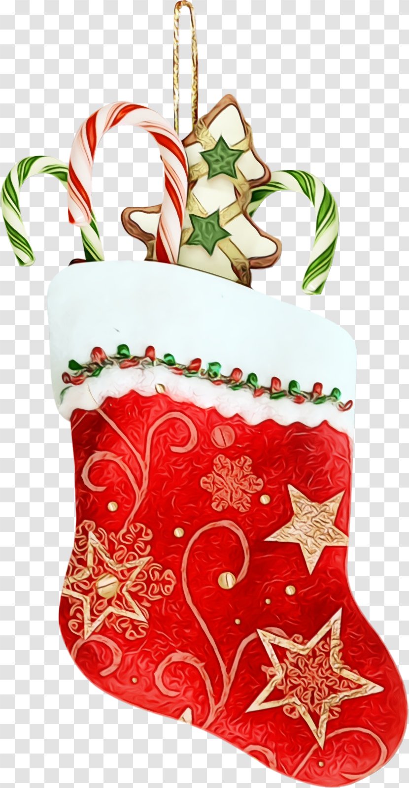 Christmas Stocking - Socks - Confectionery Holly Transparent PNG