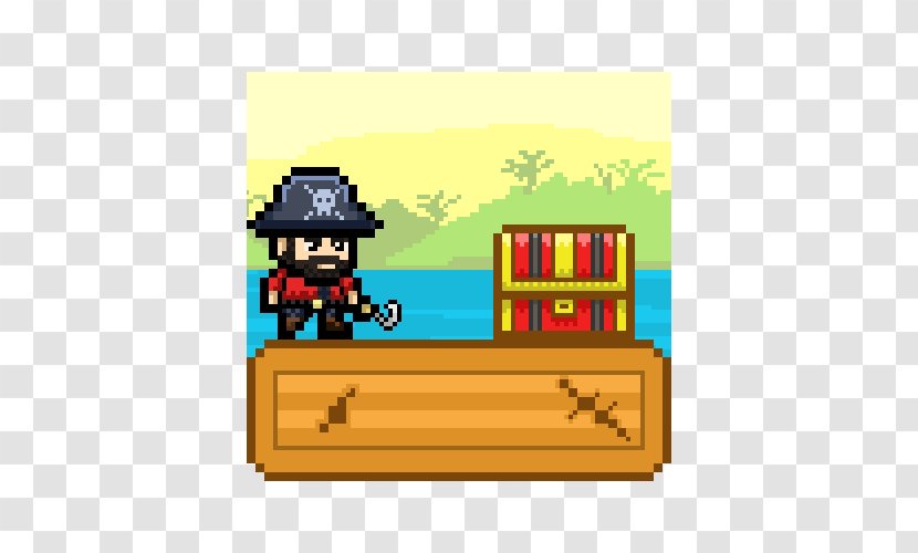 Pixel Art Piracy Game Pirates Versus Ninjas - Rectangle - Hand-painted Sailing Transparent PNG