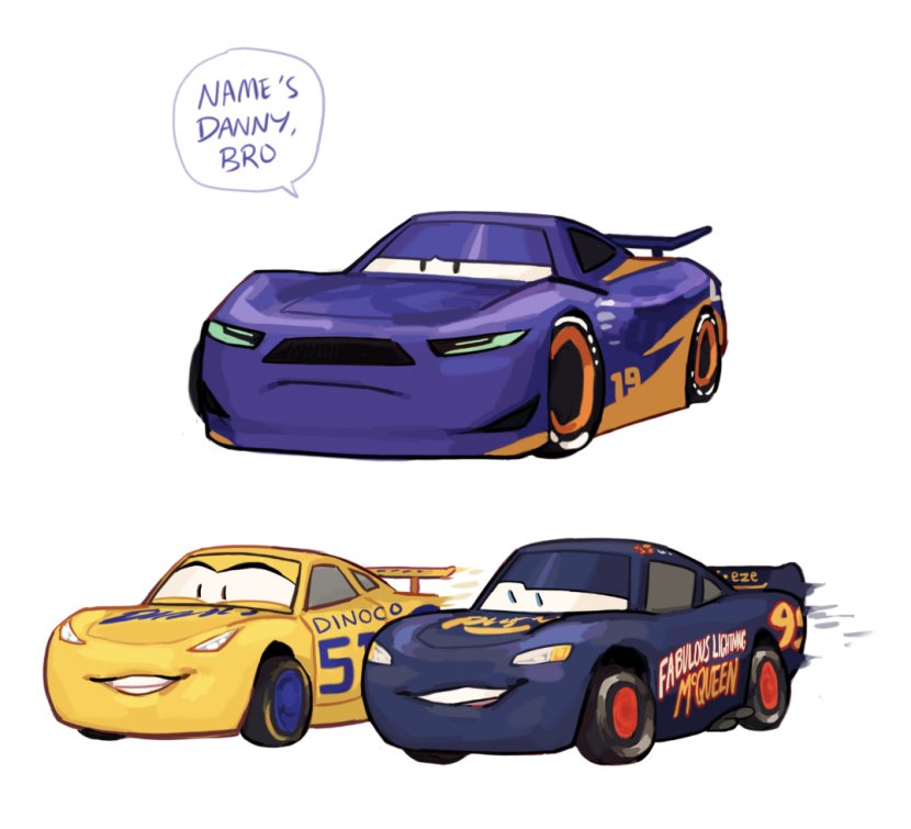 Lightning McQueen Cars Pixar Fan Art - Blue Transparent PNG