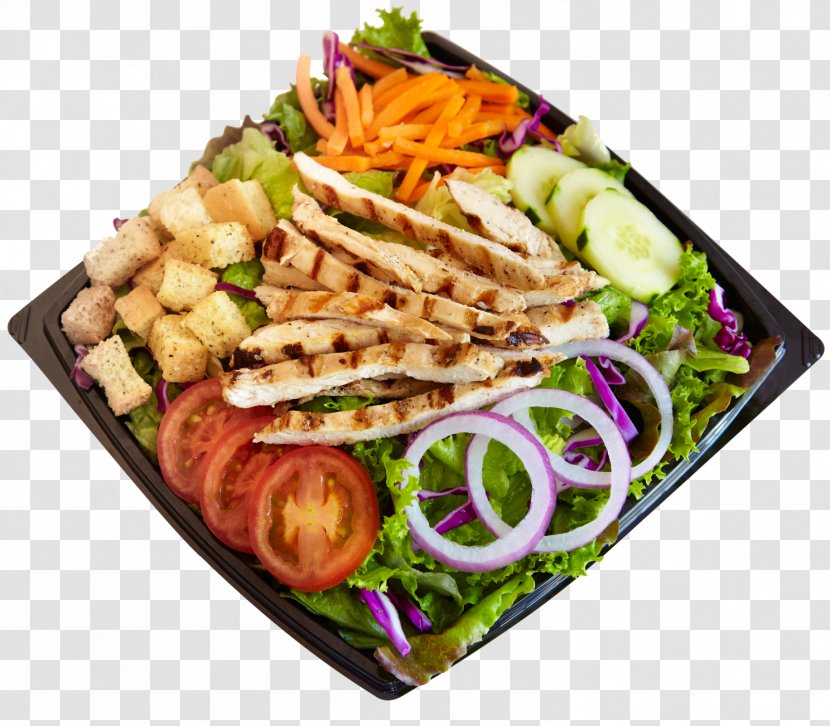 Hamburger Caesar Salad Chicken Submarine Sandwich - Dish - Habit Burger Transparent PNG