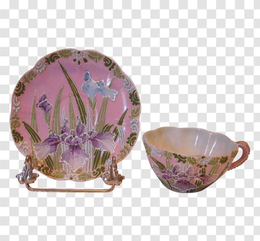 Porcelain Saucer Plate Tableware Teacup - Purple Transparent PNG