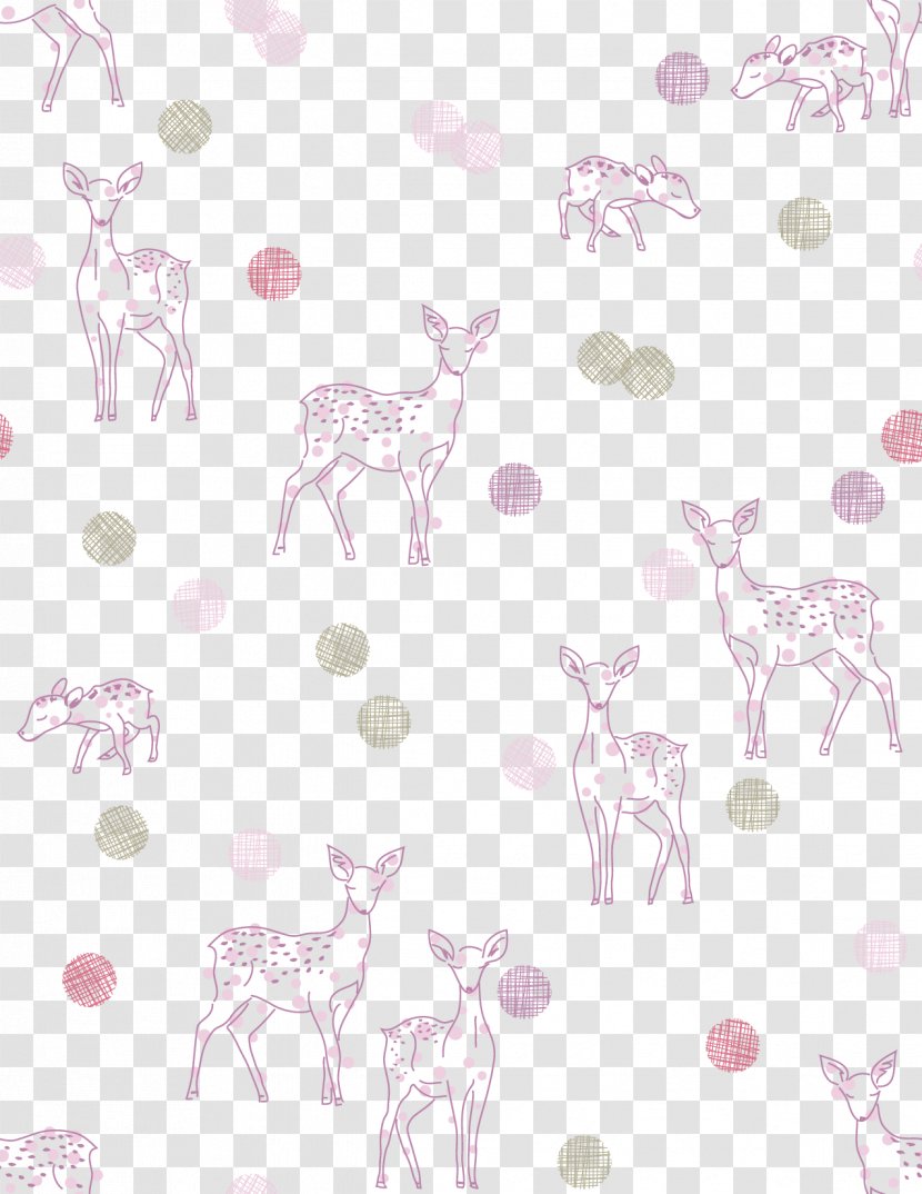 Deer Photography Cartoon Illustration - Giraffidae - Pink Vector Background Shading Material Transparent PNG