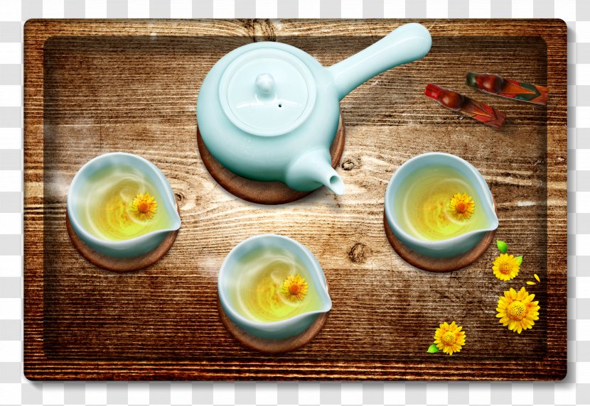 Chrysanthemum Tea Flowering Yum Cha Green - Egg - Traditional Transparent PNG