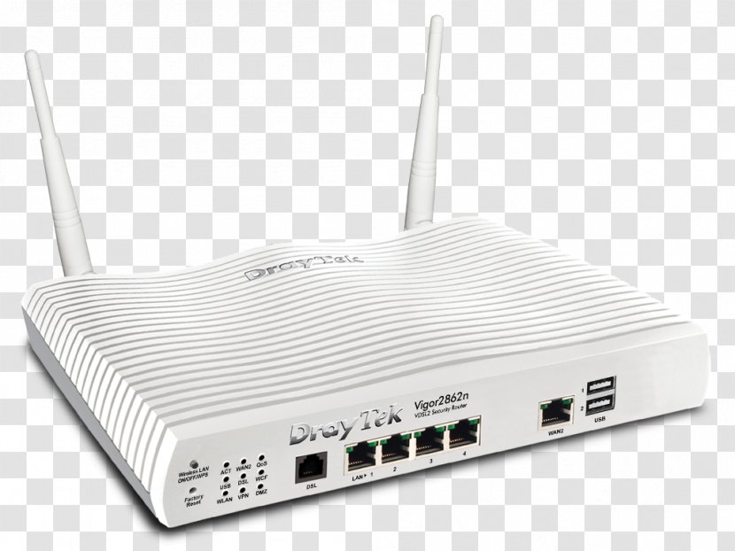 Draytek V2862AC Vigor 2862ac VDSL 802.11ac Router Wireless - Ethernet Hub - Tripleinfinity Transparent PNG