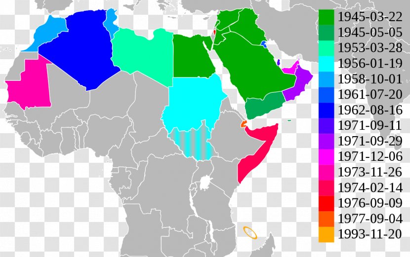 Arab World Spring North Africa Arabian Peninsula - Map Transparent PNG