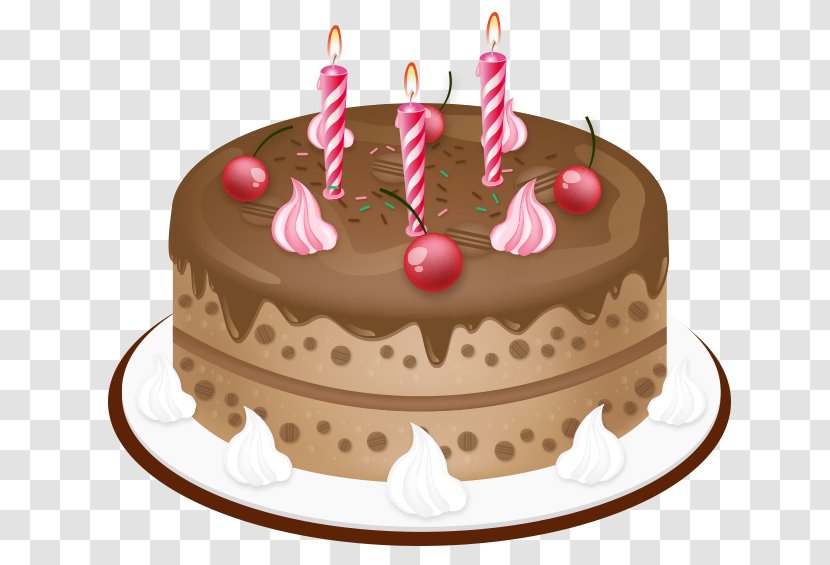 Birthday Cake Chocolate Cupcake Layer - Decorating - Cartoon Transparent PNG