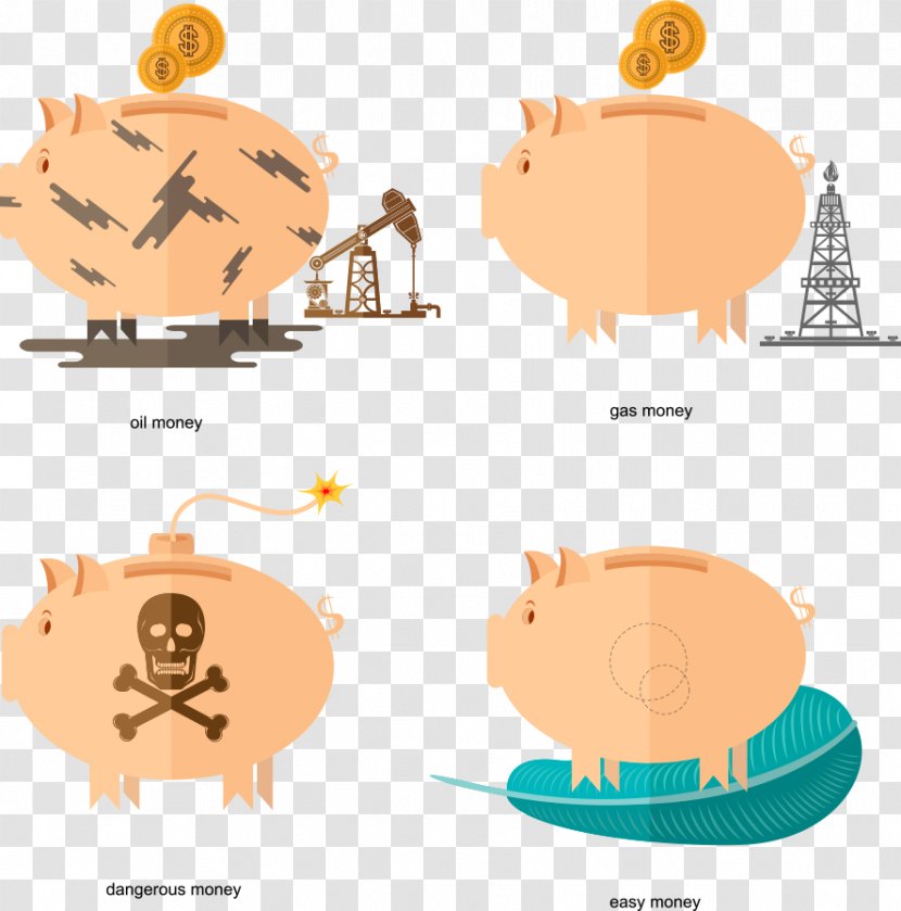 Piggy Bank Money Cartoon - Personal Finance - Vector Transparent PNG