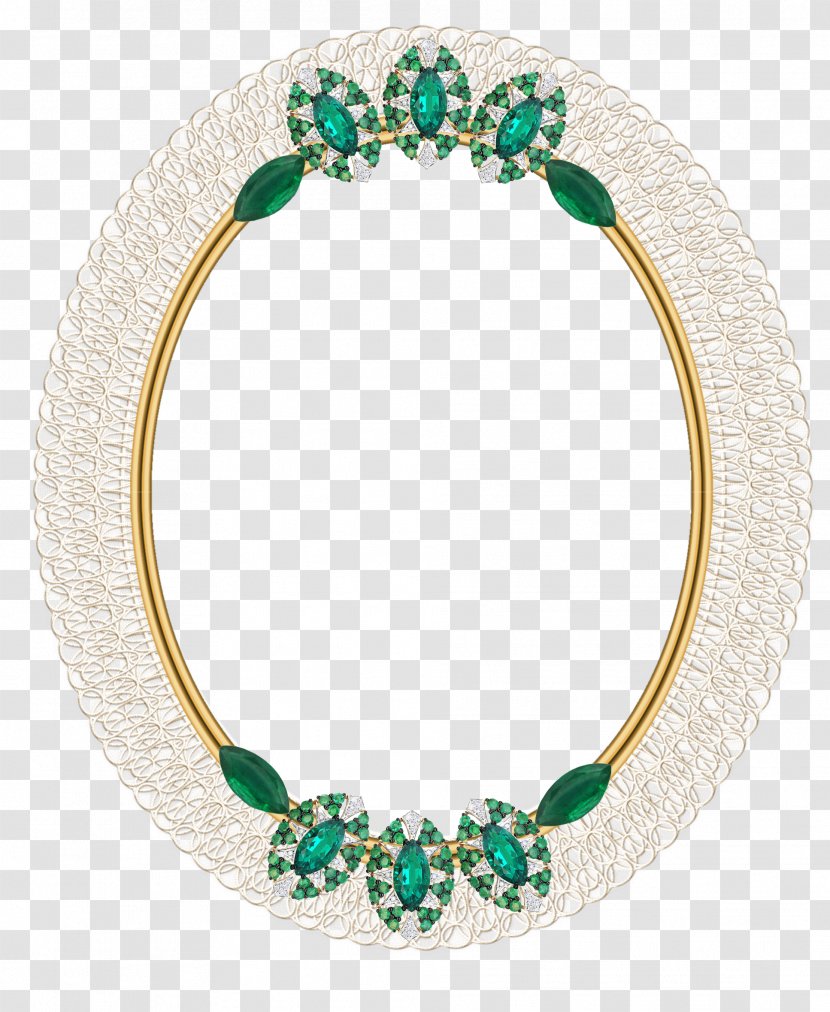 Emerald Brooch Necklace Body Jewellery - Jewelry Design - European-style Photo Frame Transparent PNG