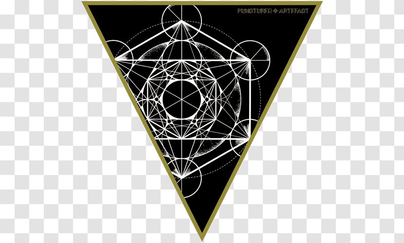 Triangle Sacred Geometry Platonic Solid Overlapping Circles Grid - Symmetry - Geometric Colorful Shading Transparent PNG