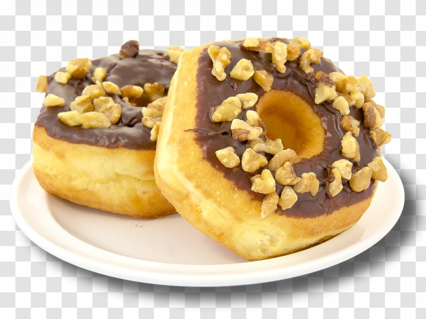 Donuts Boston Cream Pie Bavarian Beignet Chocolate Cake - Nut Transparent PNG