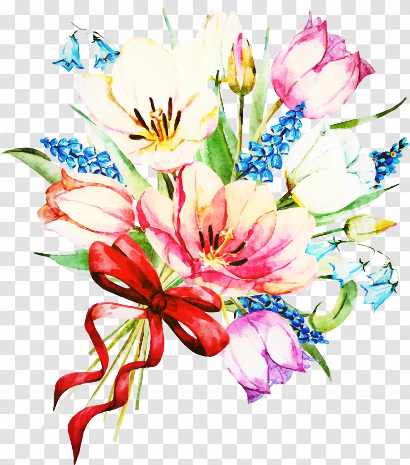 Watercolor Flower Background - Wildflower Paint Transparent PNG