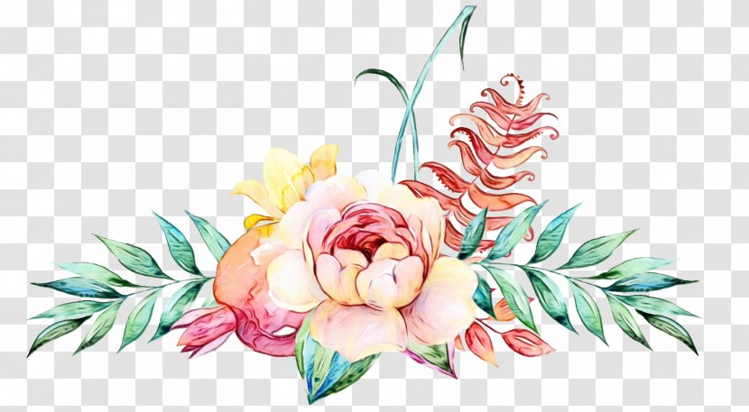 Watercolor Pink Flowers - Flower - Ornament Fir Transparent PNG