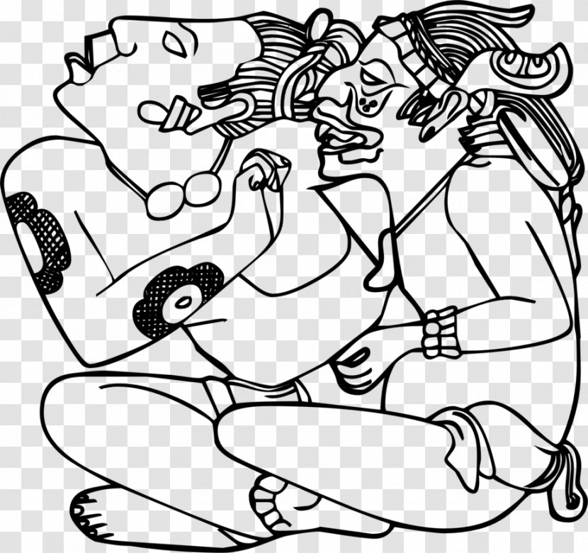Maya Civilization Mesoamerica Peoples Drawing Religion - Frame - Flattening Of Ancient Characters Transparent PNG