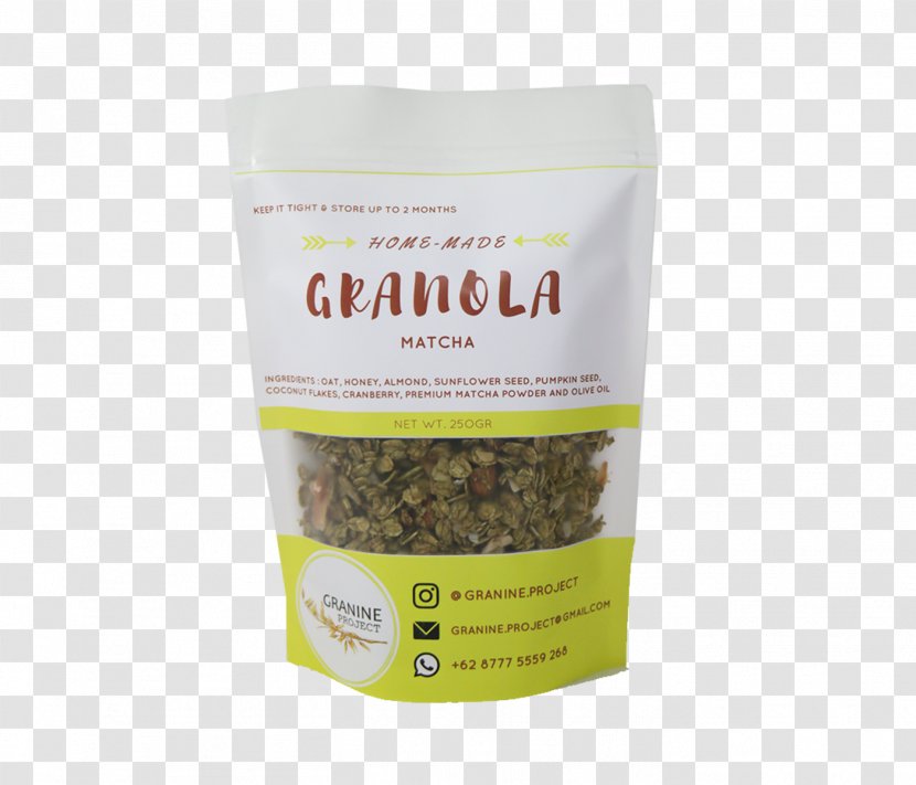 Granola Matcha Green Tea Honey Superfood - Com Transparent PNG