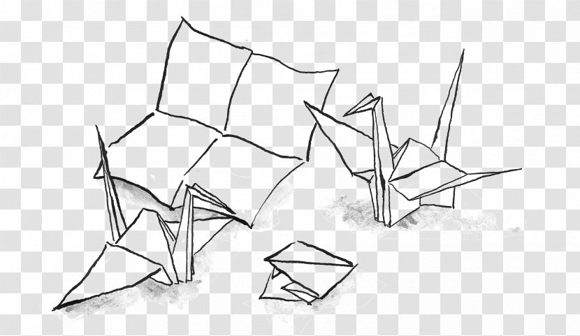 Sketch Angle Paper Point Pattern - Black And White Transparent PNG