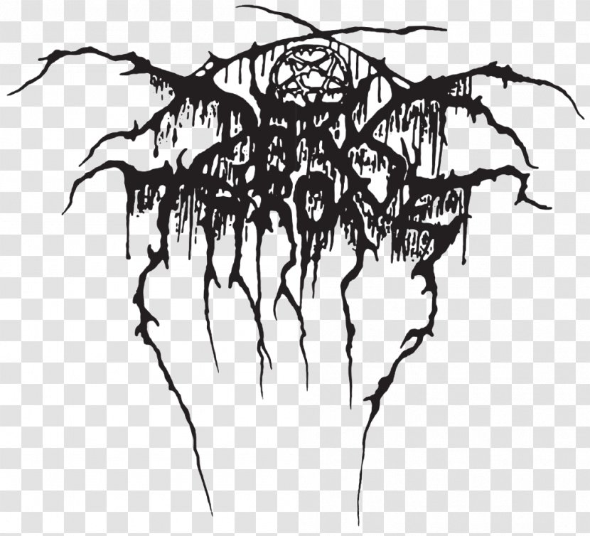 Darkthrone T-shirt Heavy Metal Black Logo - Silhouette - Satanic Transparent PNG
