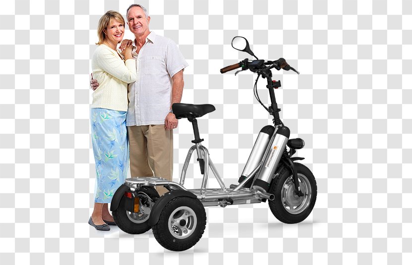 Wheel Kick Scooter Electric Vehicle Tricycle - Bike Couple Transparent PNG