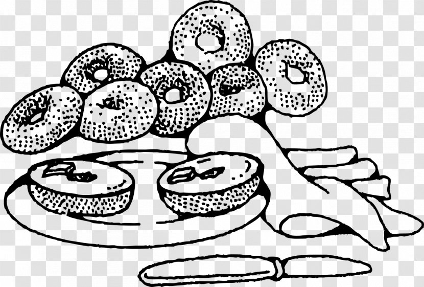 Montreal-style Bagel Breakfast Bialy Clip Art - Line Transparent PNG