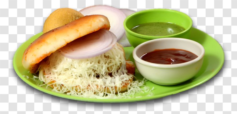 Breakfast Sandwich Vada Pav Fast Food Hamburger Chutney - Vadapav Transparent PNG