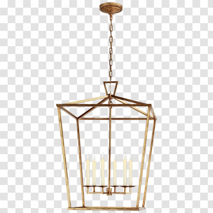 Ceiling Fixture Product Design - Brass - Lantern Transparent PNG