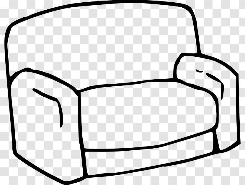 Drawing Couch Table Clip Art - Black Transparent PNG