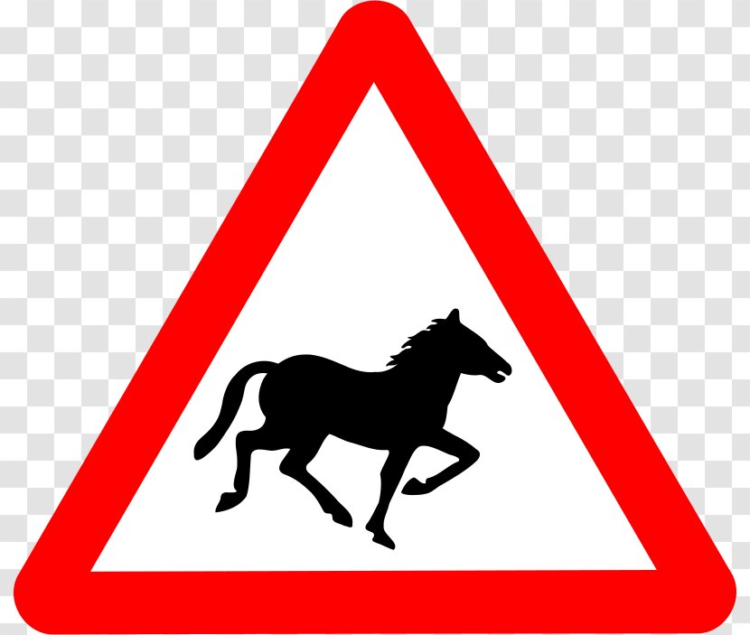 Horse The Highway Code Pony Traffic Sign Warning - Area - Running Images Transparent PNG