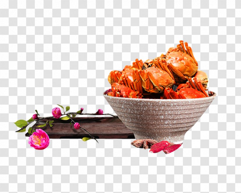 Crab Seafood Nxfcu2019erhong Shaoxing Wine - Stick - A Bowl Of Transparent PNG
