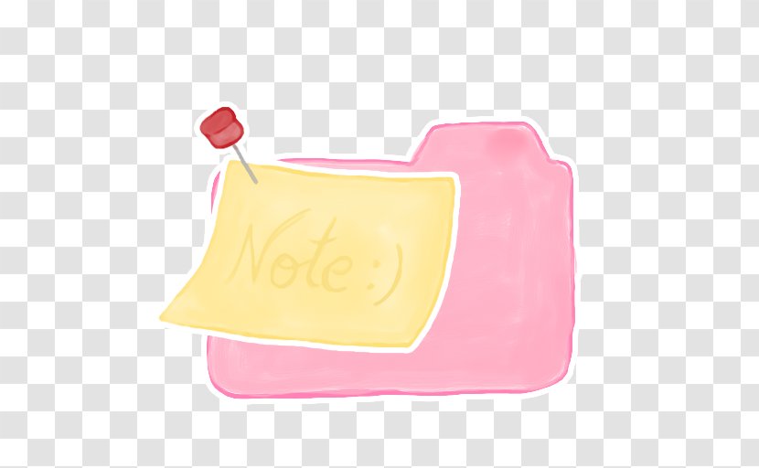 Pink Material Yellow - Rectangle - Folder Candy Note Transparent PNG