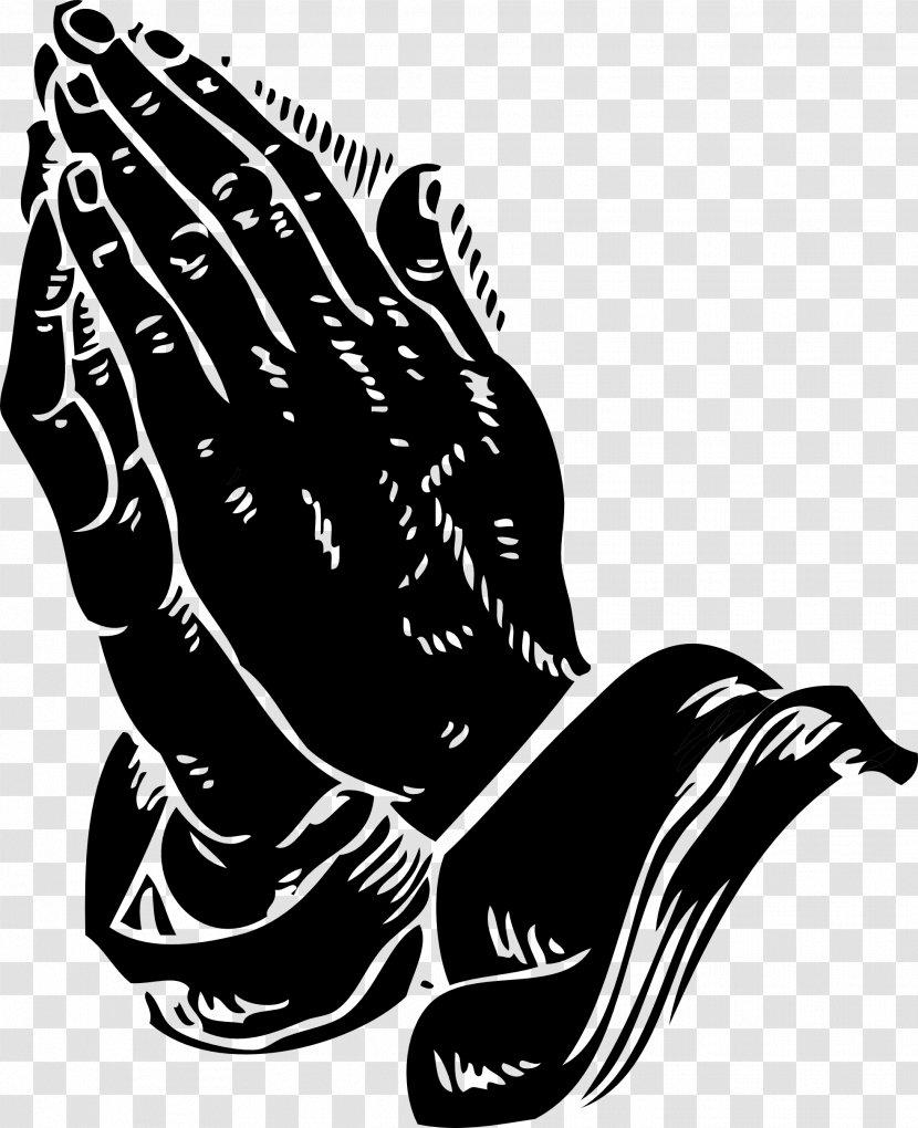 Praying Hands Glove - Line Art Gesture Transparent PNG