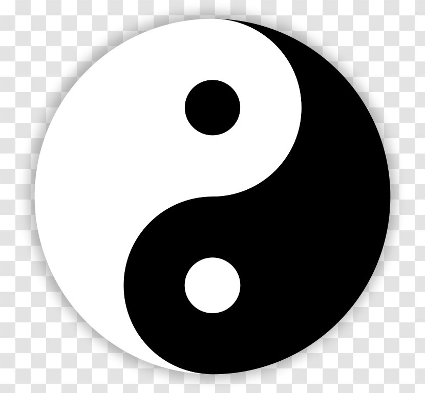 Tao Te Ching Yin And Yang Symbol Taoism Clip Art - Black White - Martial Arts Symbols Transparent PNG