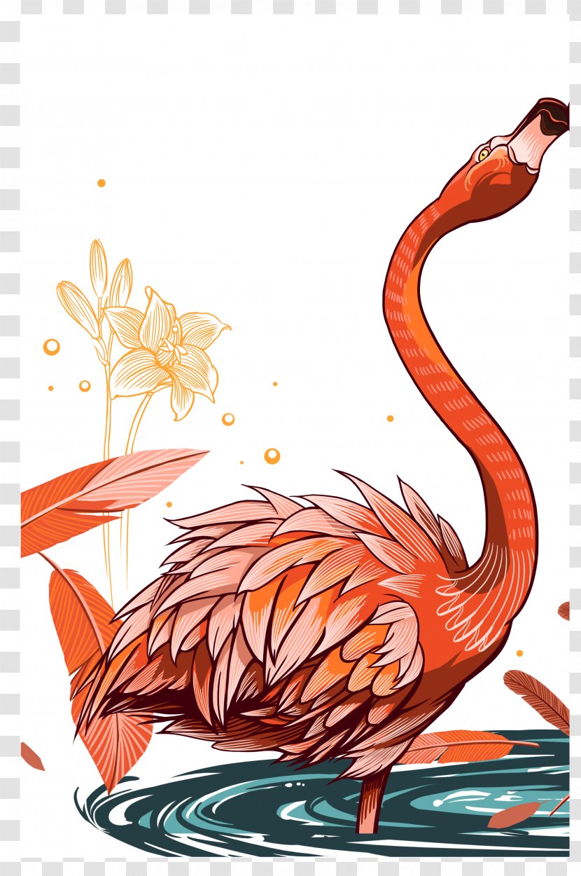 Flamingos Lovebird Donquixote Doflamingo Illustration - Painting - Flamingo Transparent PNG