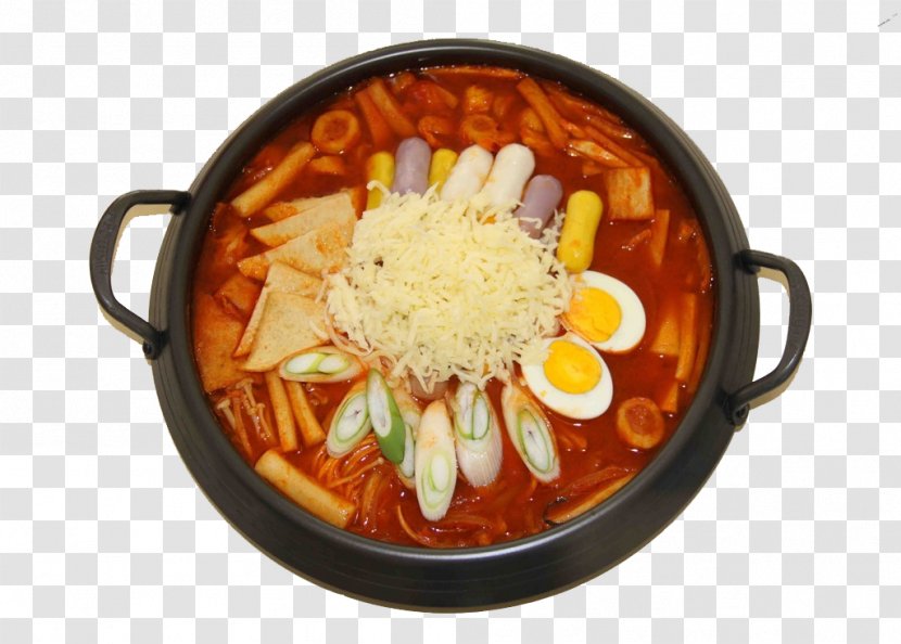 Nian Gao Rice Cake Hot Pot Budae Jjigae Korean Cuisine - Tteokbokki - Vector Cheese Transparent PNG