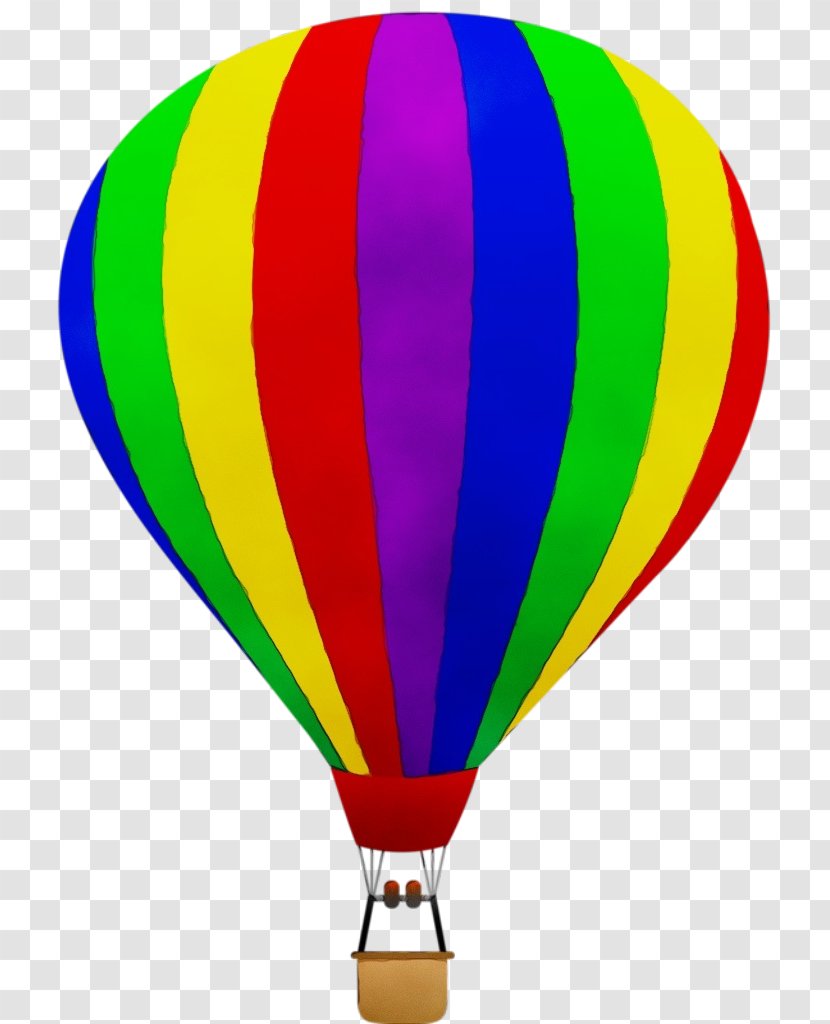 Hot Air Balloon Watercolor - Wet Ink - Recreation Vehicle Transparent PNG