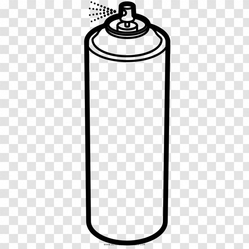 Aerosol Spray Drawing Paint Coloring Book - Cylinder - Color Pages Transparent PNG